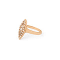 Victorian Pearl, Diamond, and 10k Rose Gold Navette Ring