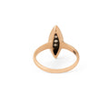 Victorian Pearl, Diamond, and 10k Rose Gold Navette Ring