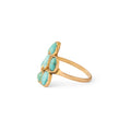 English Turquoise Cluster and 9k Gold Ring