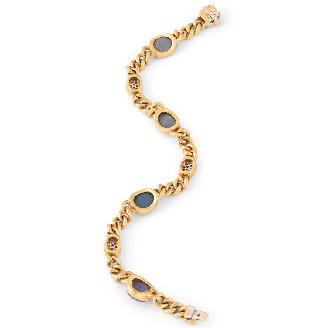 Gucci Black Opal and Diamond 18k Gold Bracelet