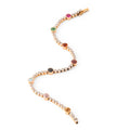 Diamond, Multi-Stone, Platinum, and 14k Gold Line Bracelet