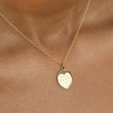English "I LOVE YOU" Heart Spinner 9k Gold Charm