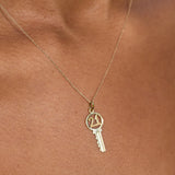 "21" 9K Gold Key Charm