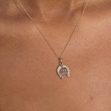 "Good Luck" Horseshoe 10K Gold Charm