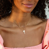 Italian "Apre il Tuo Cuore" 18k Gold Key Charm