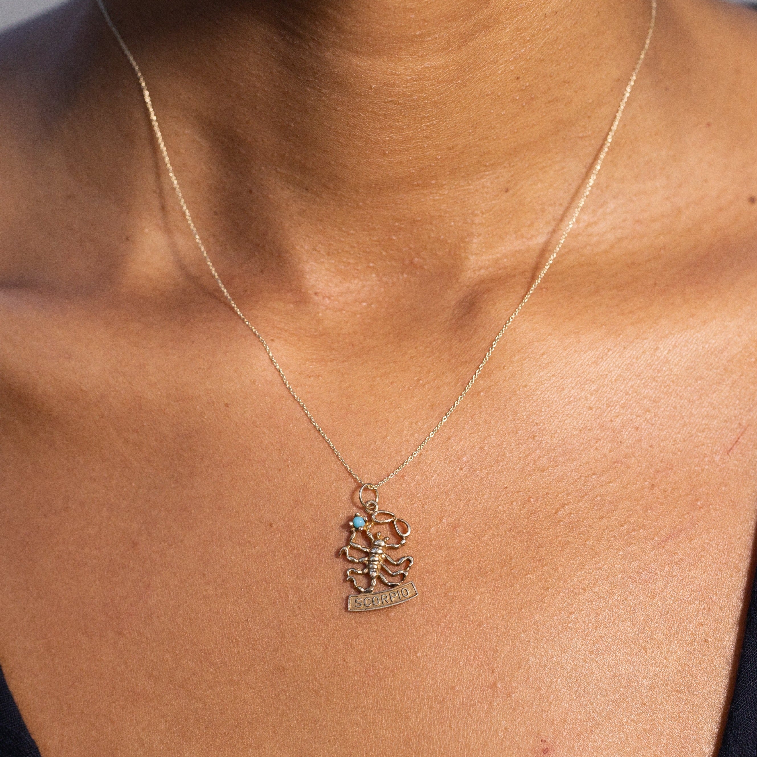 Scorpio 10K Gold Zodiac Charm