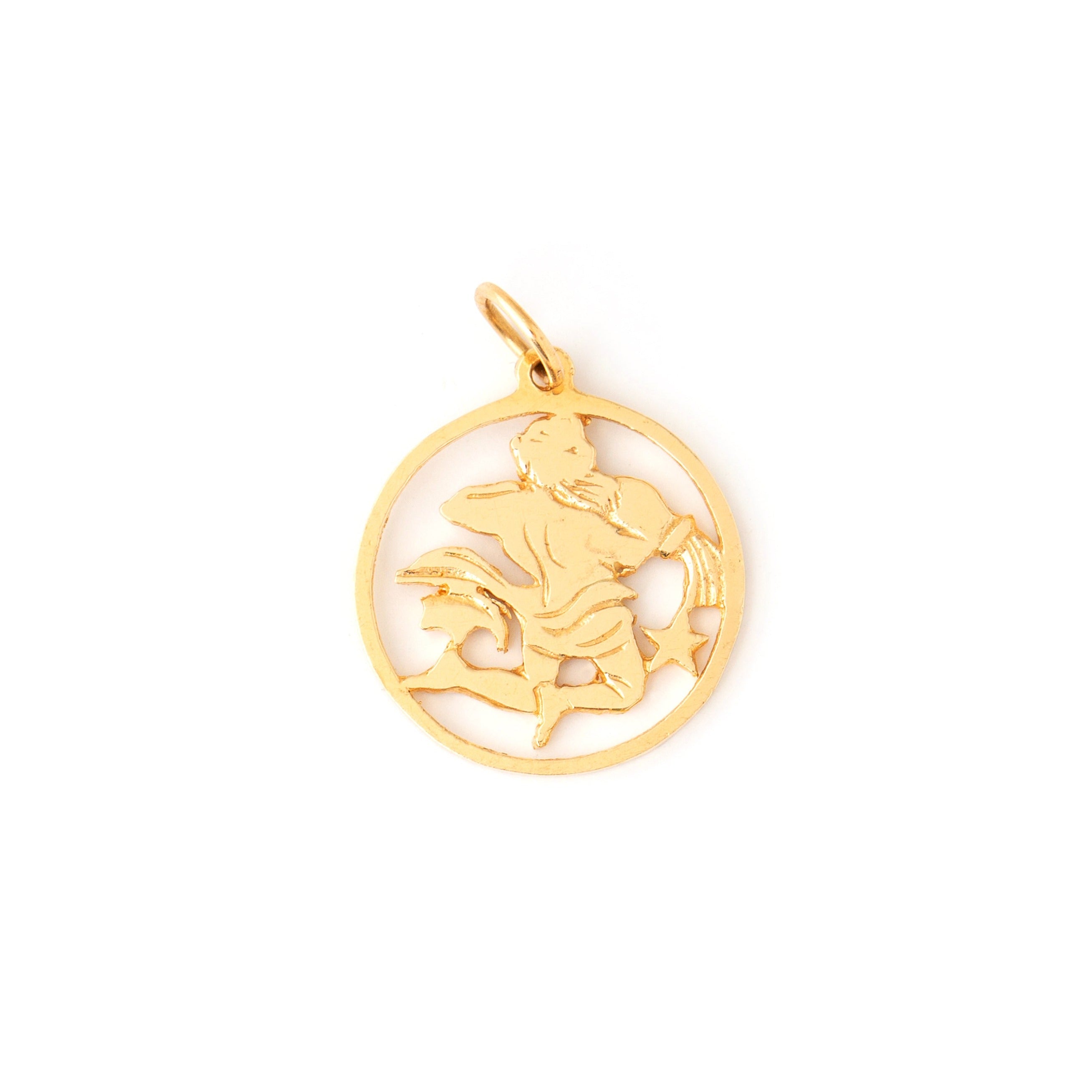 Aquarius 14k Gold Zodiac Charm