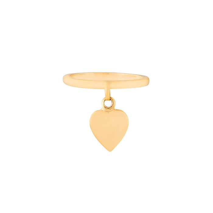 Heart 14k Gold Charm Ring