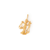 Libra and Star 14k Gold Zodiac Charm