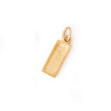 "14K" Gold Bar Charm