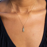 "14K" Gold Bar Charm