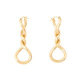 Italian 14k Gold Swirl Drop Earrings