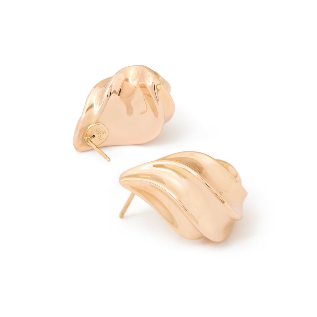Swirl 14k Gold Drop Earrings