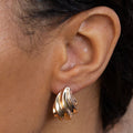 Swirl 14k Gold Drop Earrings