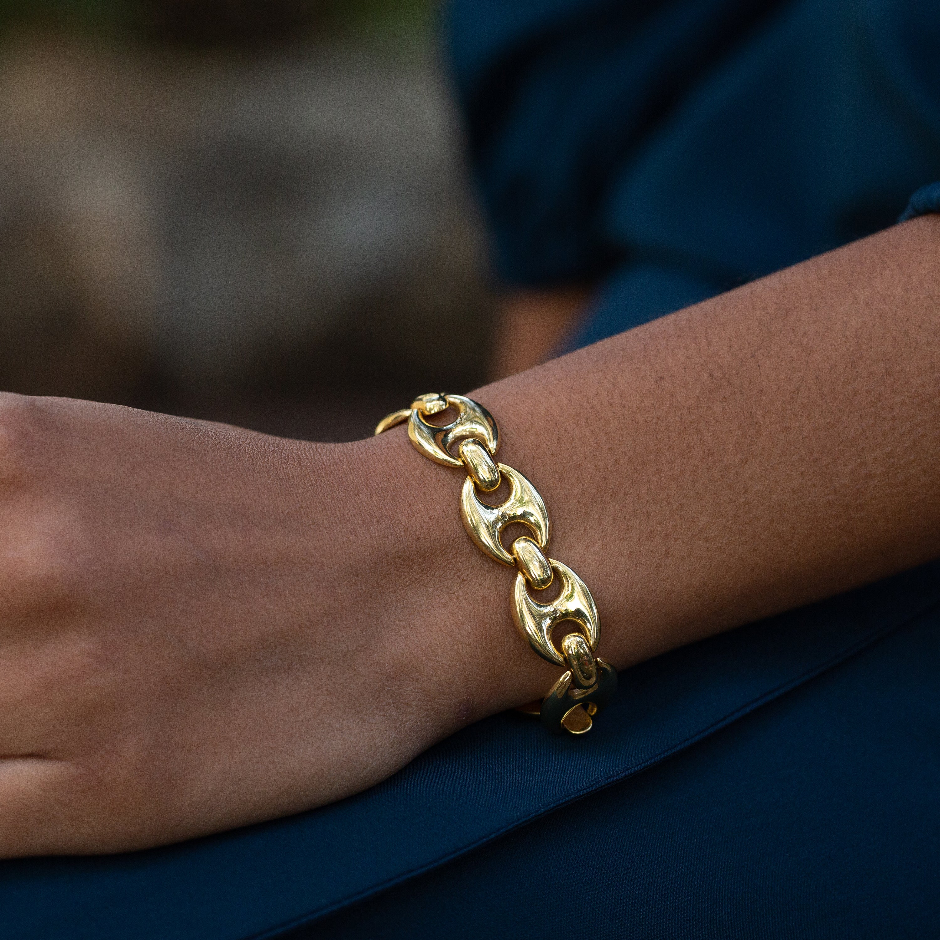 Italian Mariner Link 18k Gold Bracelet