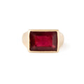 Garnet and 18k Gold Ring