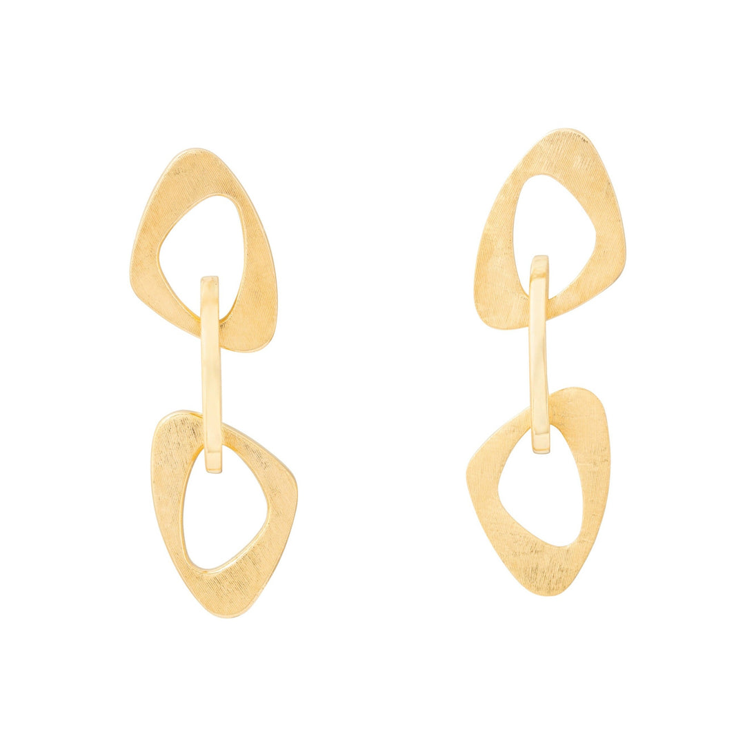 Chiampesan Abstract 18k Gold Dangle Earrings
