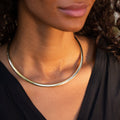 Italian 14k Gold Omega Collar Necklace