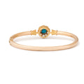 Victorian Turquoise, Diamond, and 14k Gold Bangle Bracelet
