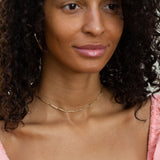 Bar Link 14k Rose Gold Choker 14" Chain Necklace