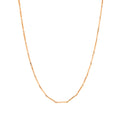 Bar Link 14k Rose Gold Choker 14