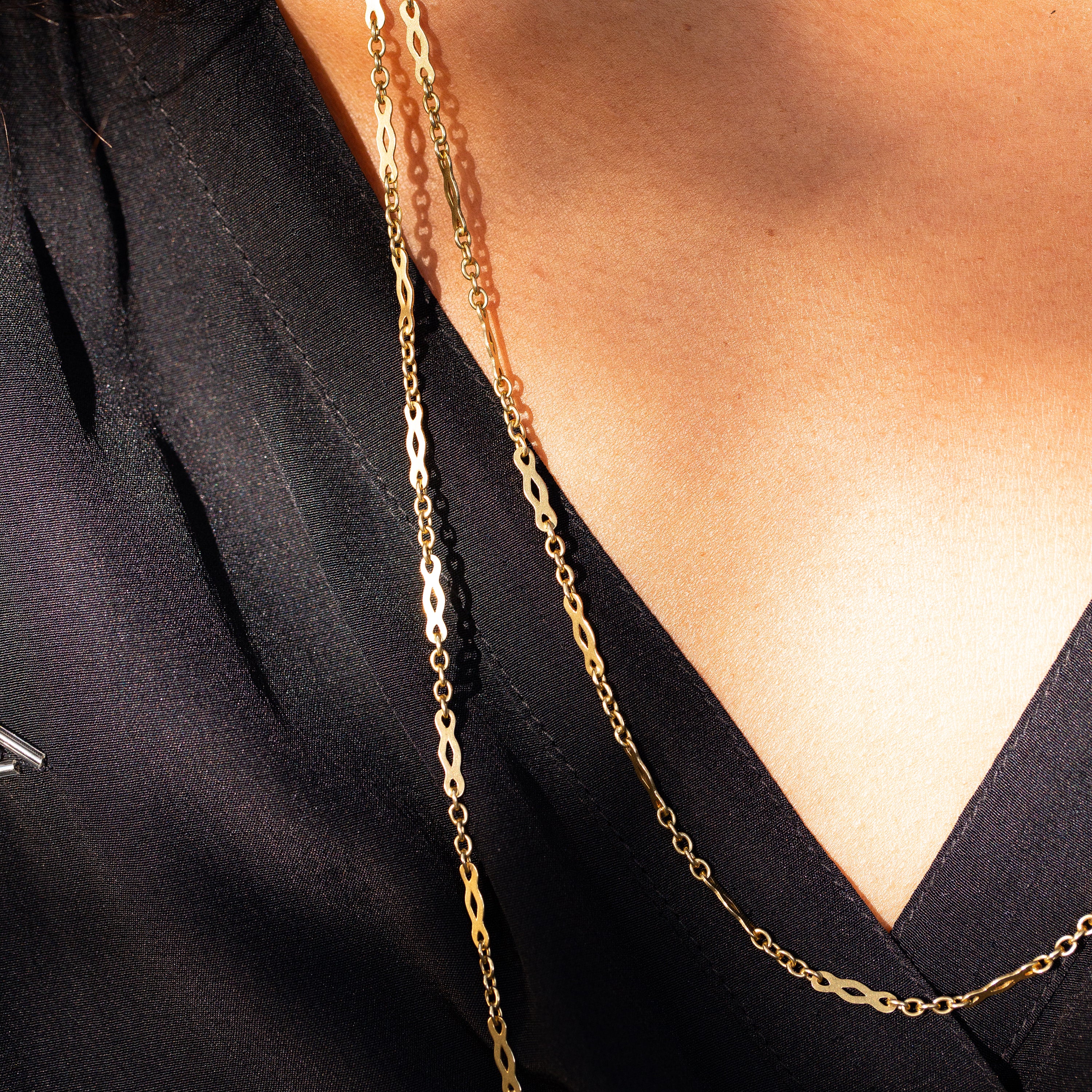 Long 18k Gold 59" Chain Necklace
