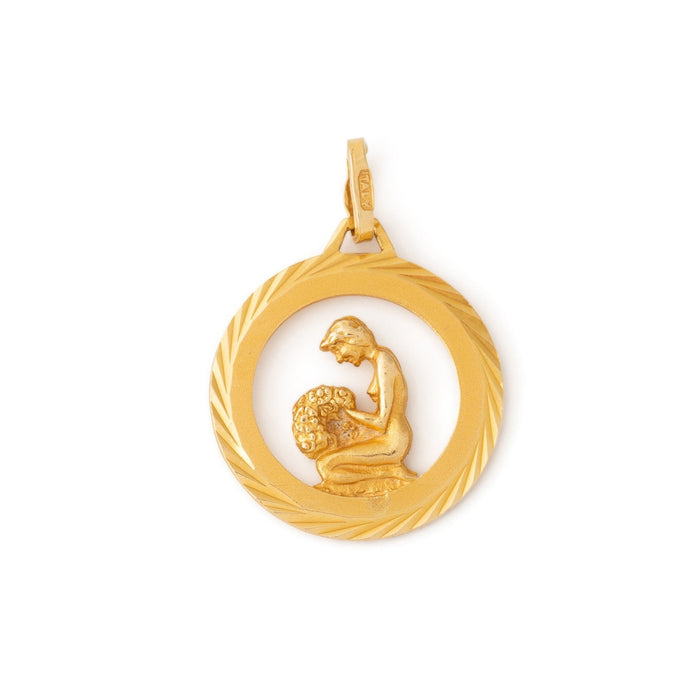 14k Gold Plated Pendants Crystal Zodiac Pendants Charms With - Temu