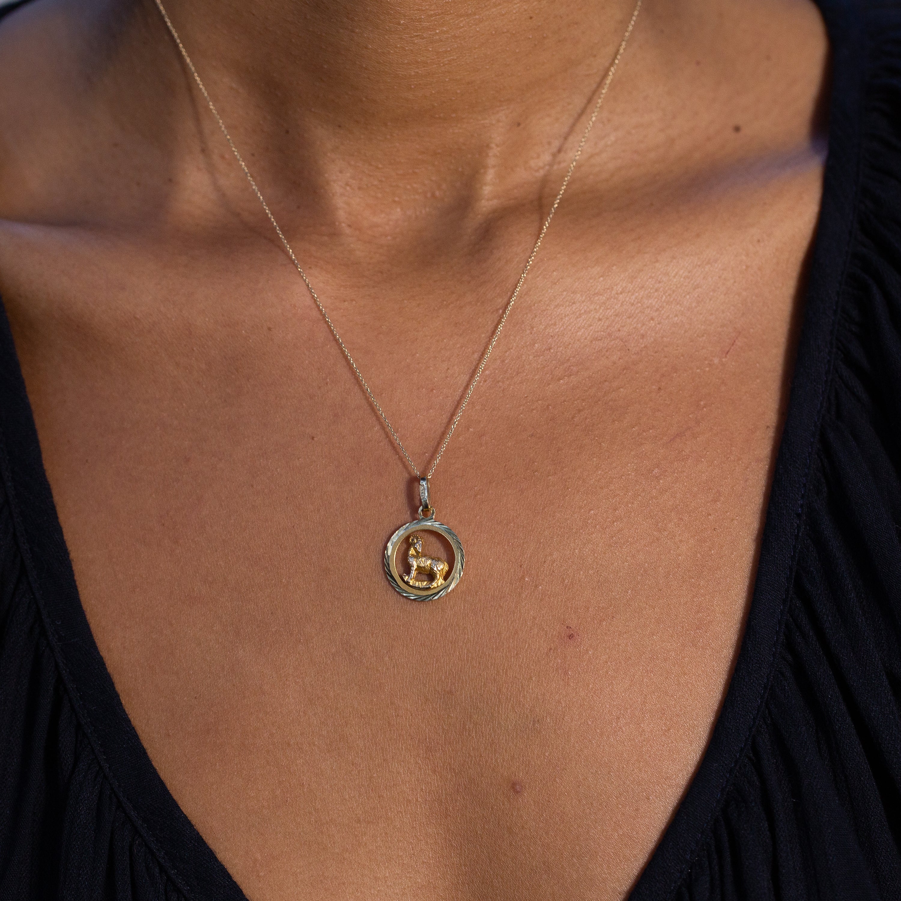 Italian Aries 14K Gold Zodiac Charm
