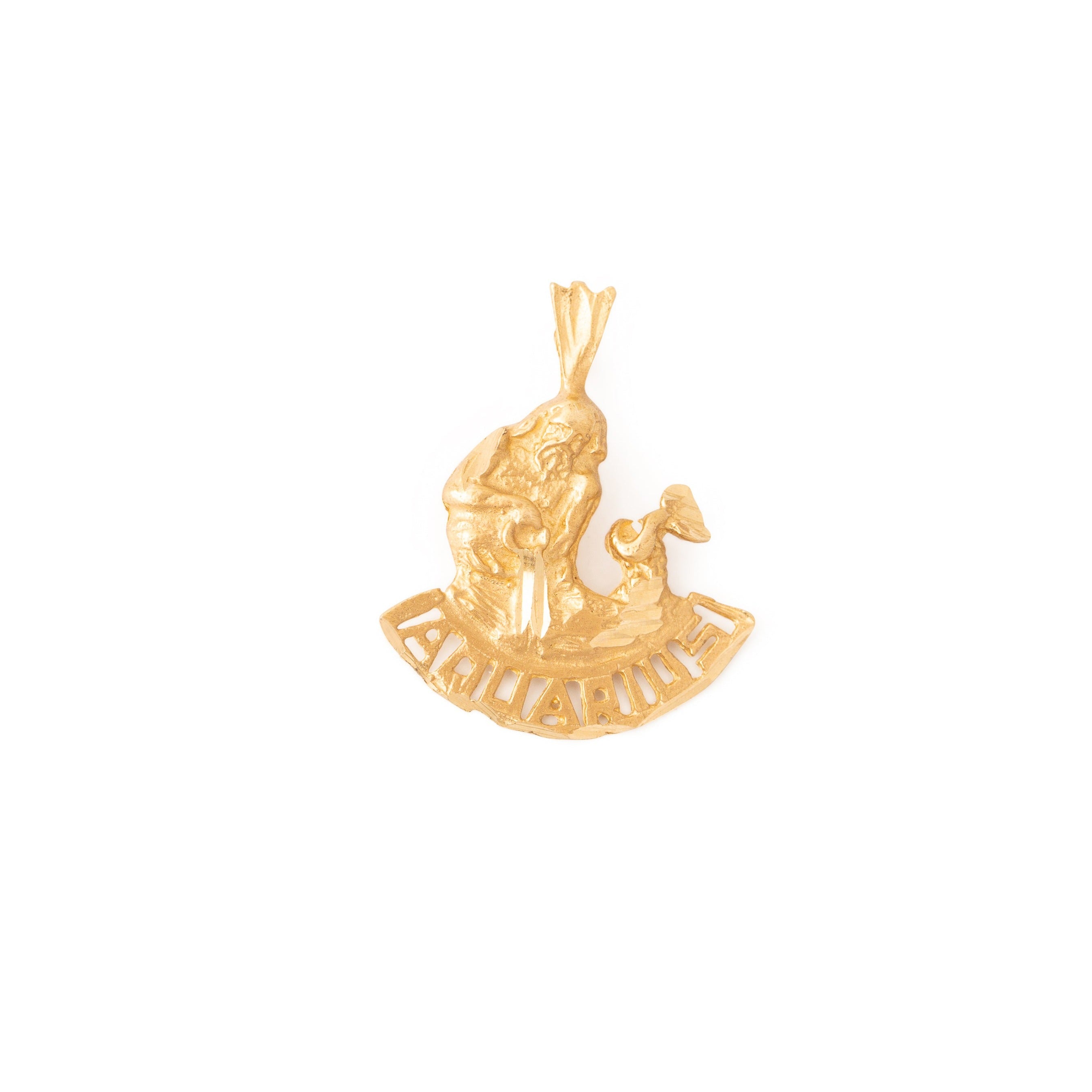 Figural Aquarius 14K Gold Zodiac Charm
