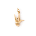 I Love You Sign Language 14K Gold Charm