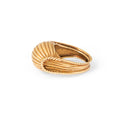 Ribbed 14k Gold Dome Ring