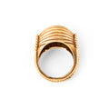 Ribbed 14k Gold Dome Ring