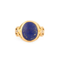 Victorian Lapis, Diamond, and 14k Gold Ring