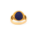 Victorian Lapis, Diamond, and 14k Gold Ring
