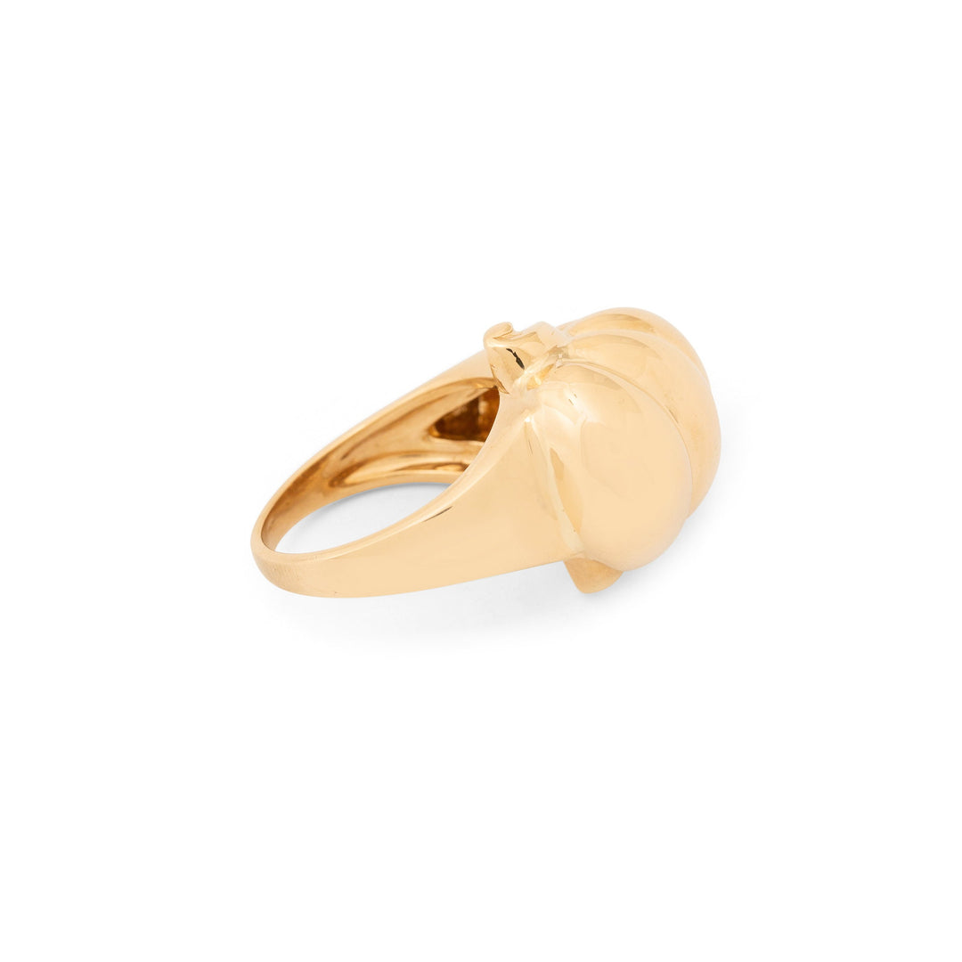 Tapered Dome 14k Gold Ring