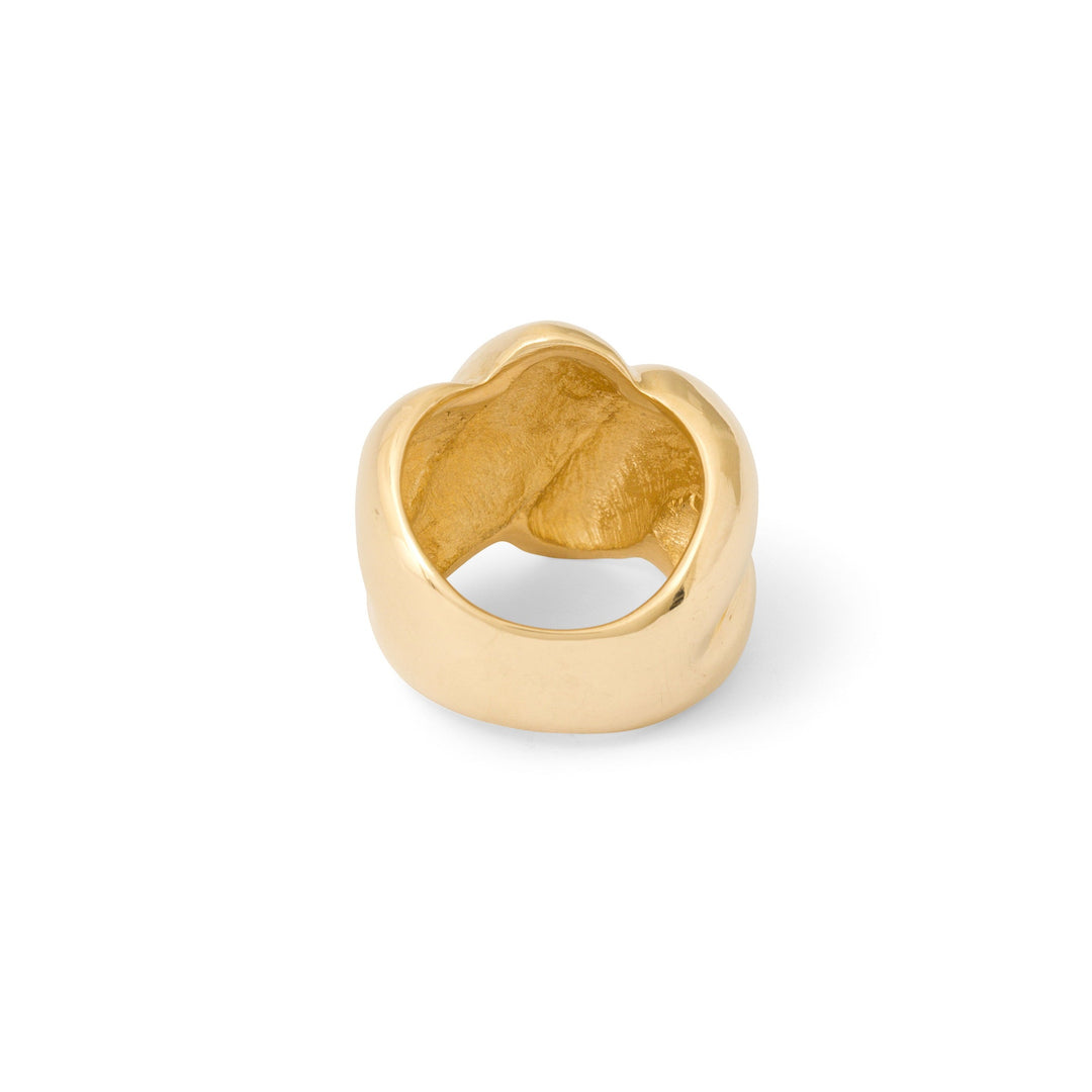 Large Puffy Dome 14k Gold Ring