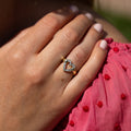 Diamond Open Heart and 14k Gold Ring