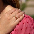Coral and 14k Gold Ring