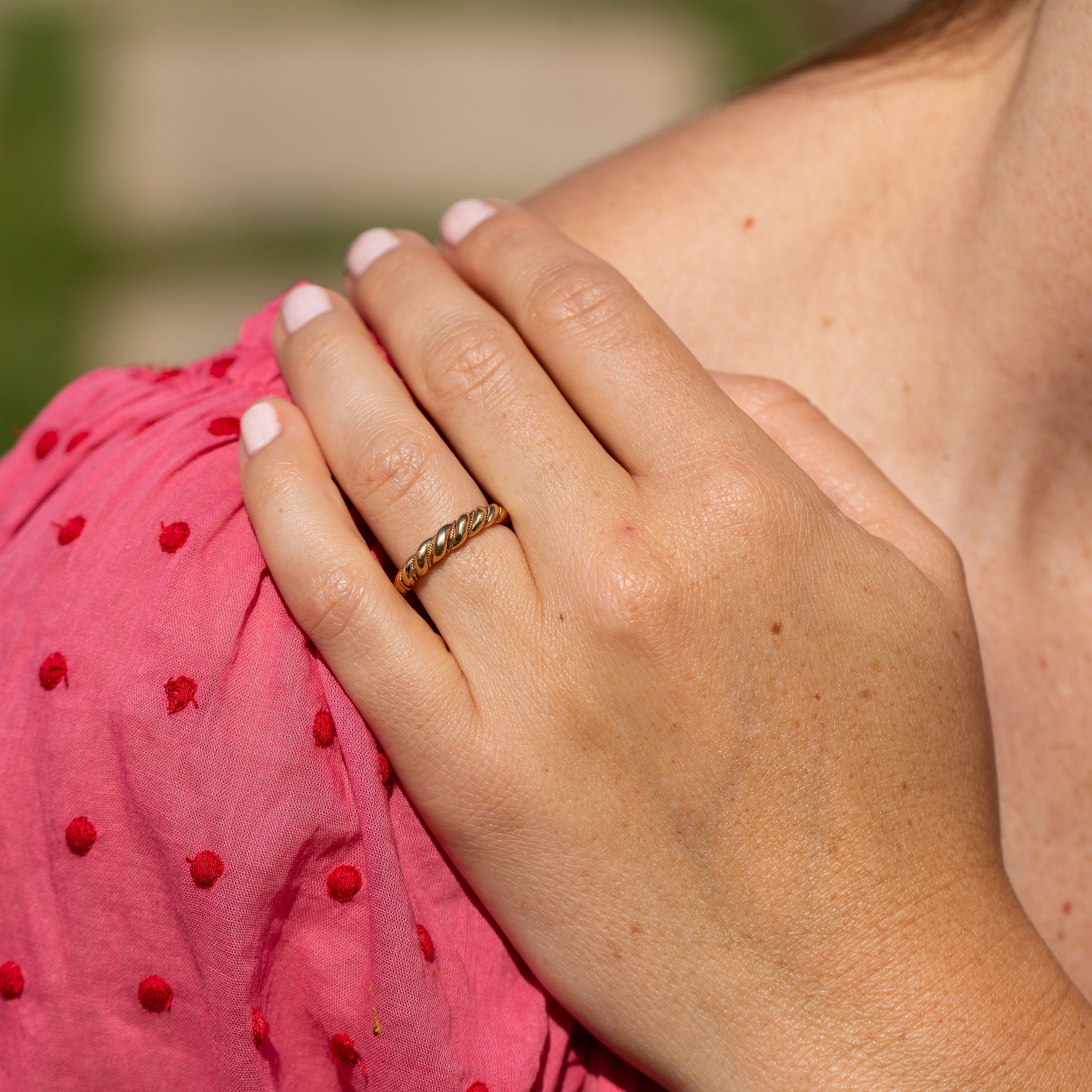 Victorian Ornate Roped 18k Gold Ring