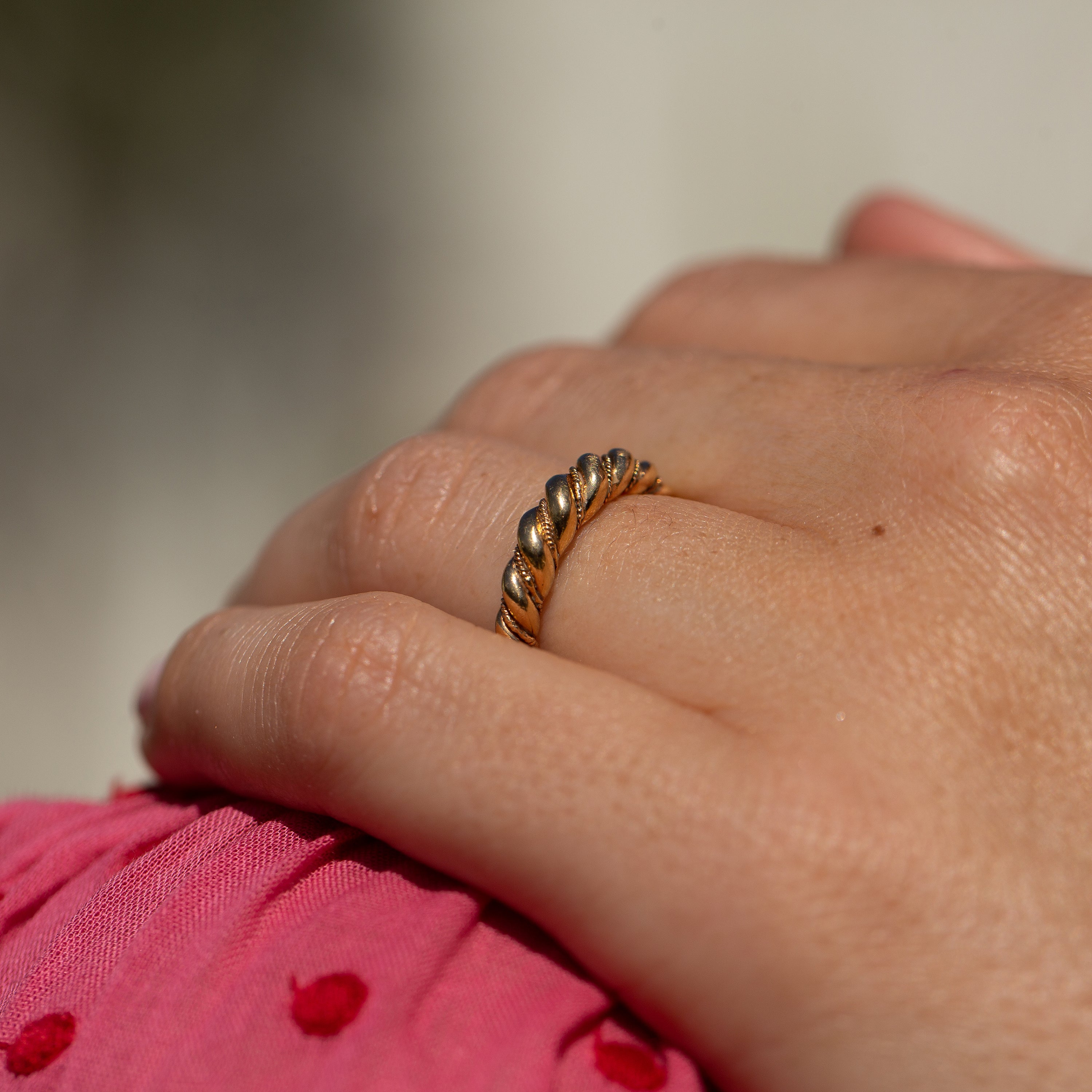 Victorian Ornate Roped 18k Gold Ring