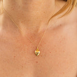 Puffy 14k Gold Heart Charm