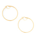 Large Italian 14k Gold Hoops