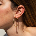 Large Italian 14k Gold Hoops