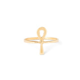 Ankh 14k Gold Ring
