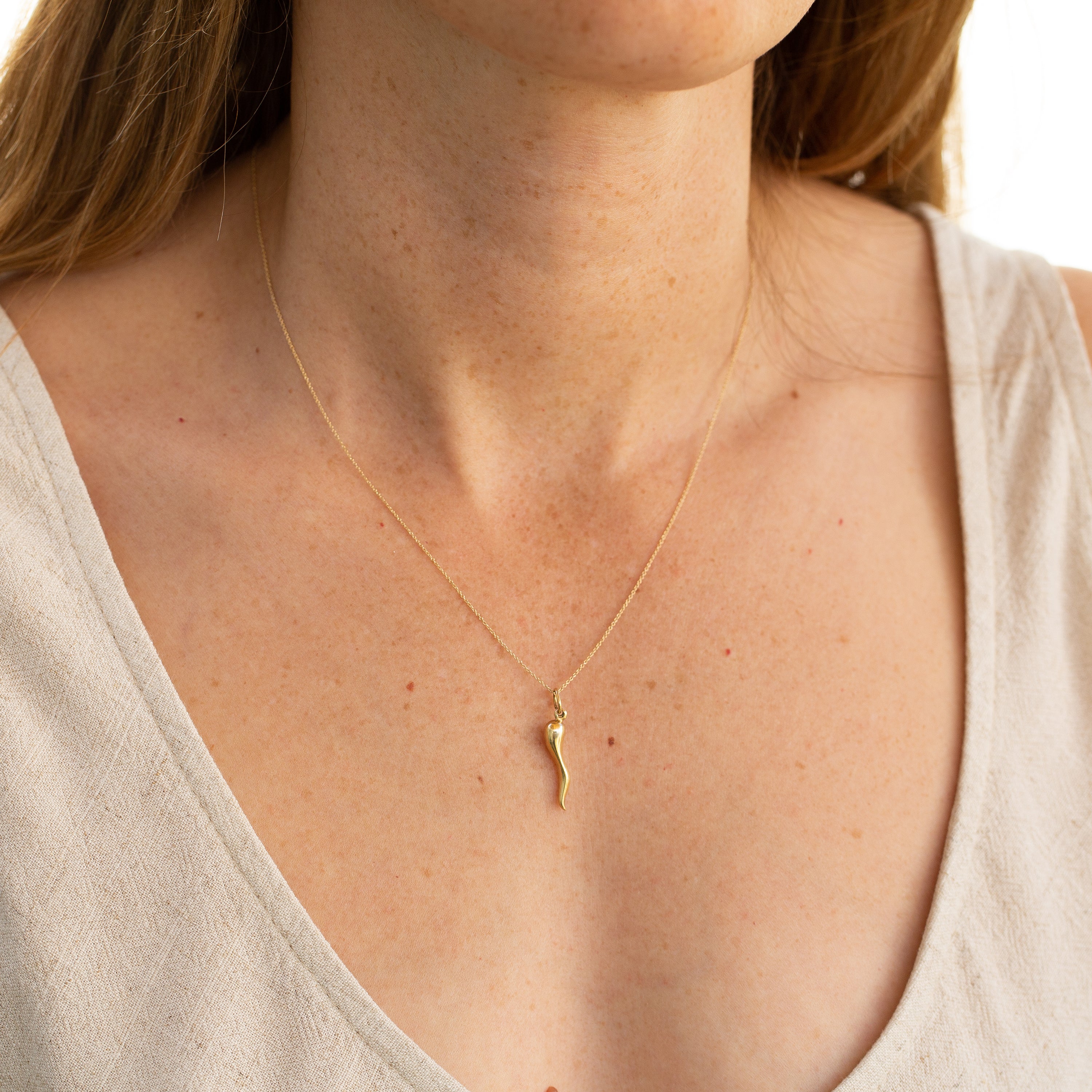 Cornicello 14K Gold Charm