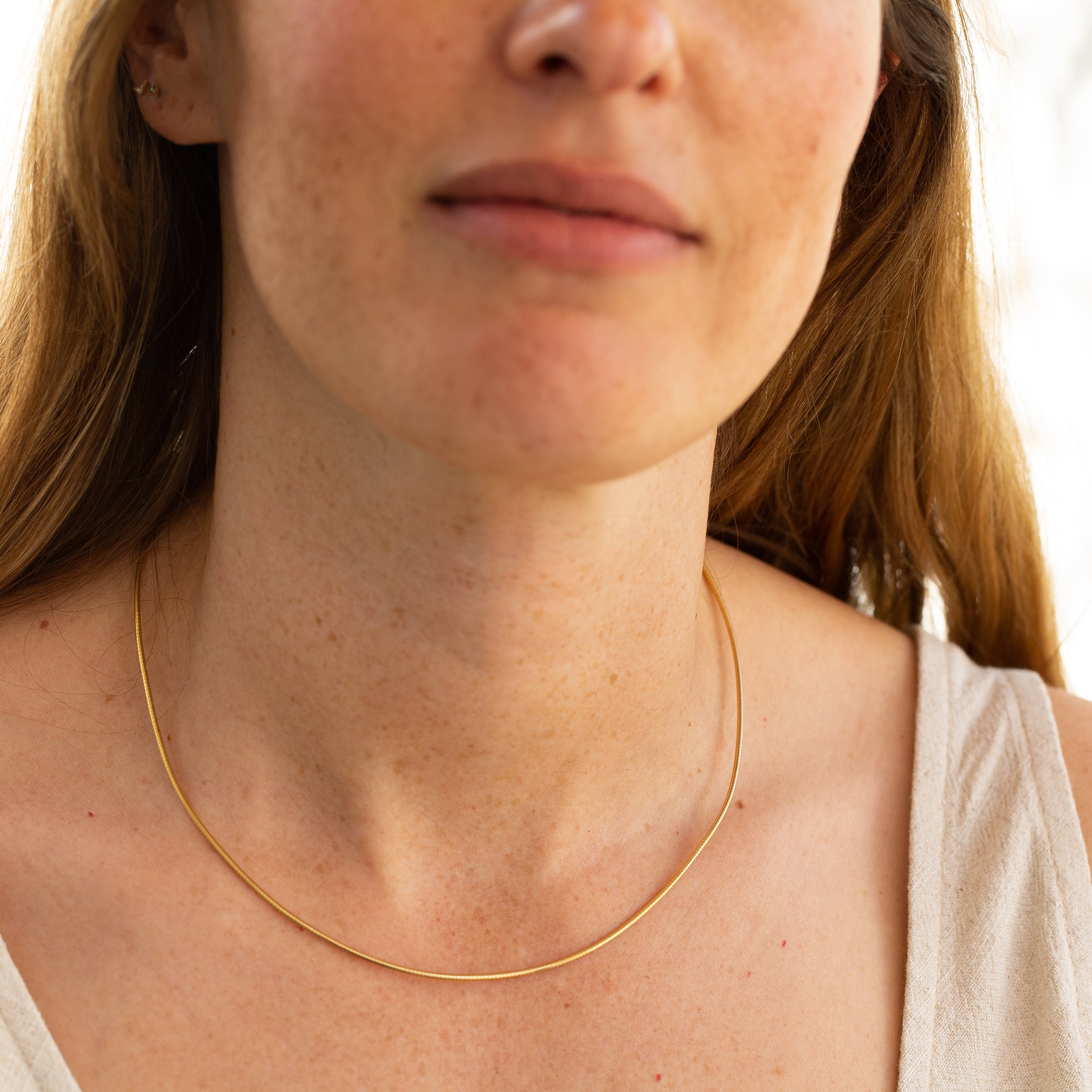 Italian 14K Gold Flexible 17" Necklace