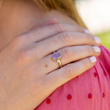 Pink 3.25 Carat Sapphire and 14k Gold Ring