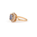 Victorian 2.37 Carat Sapphire, Diamond, And 14k Gold Cluster Ring