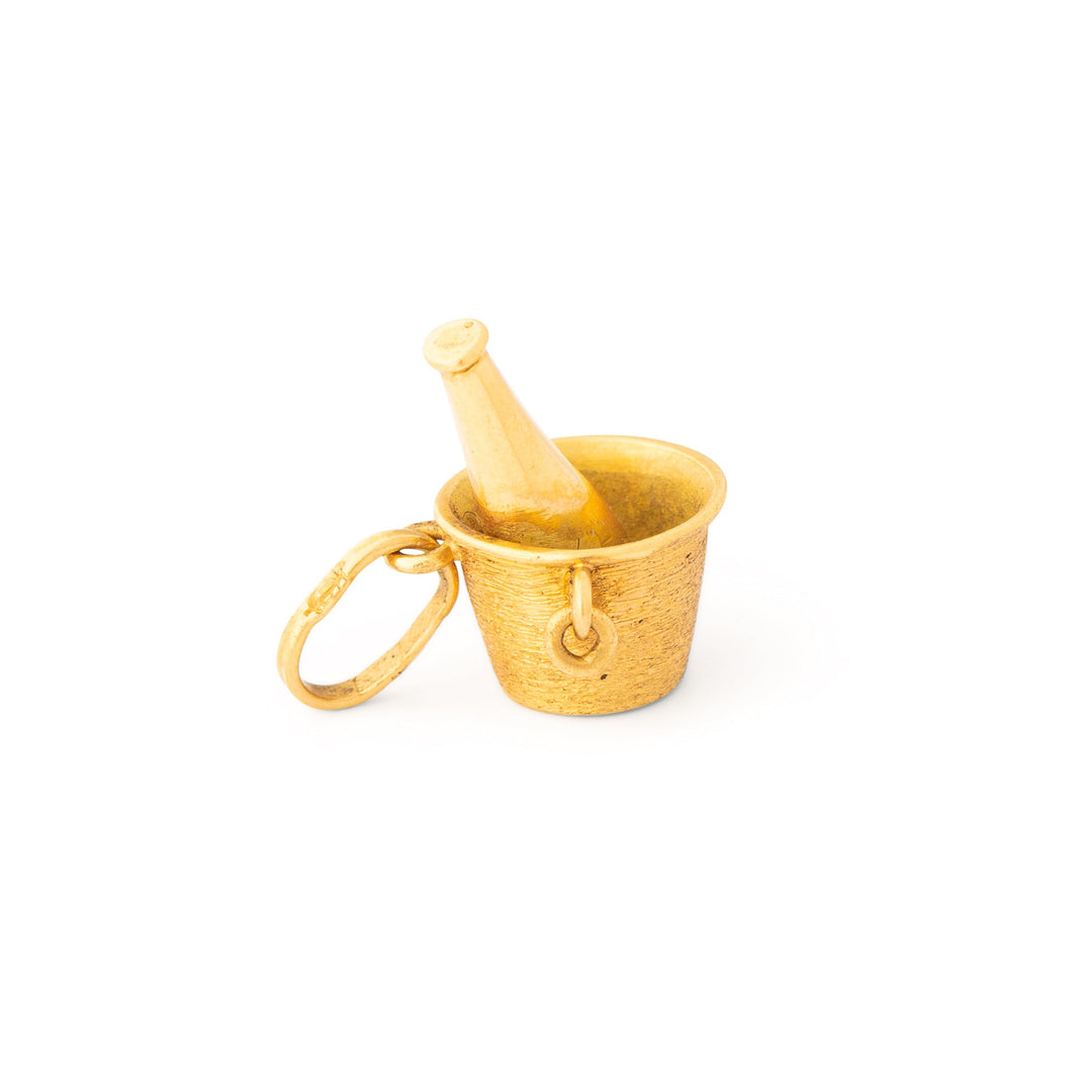 Wine Bucket 18K Gold Charm