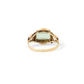 Aquamarine Step Cut and 18k Yellow Gold Ring